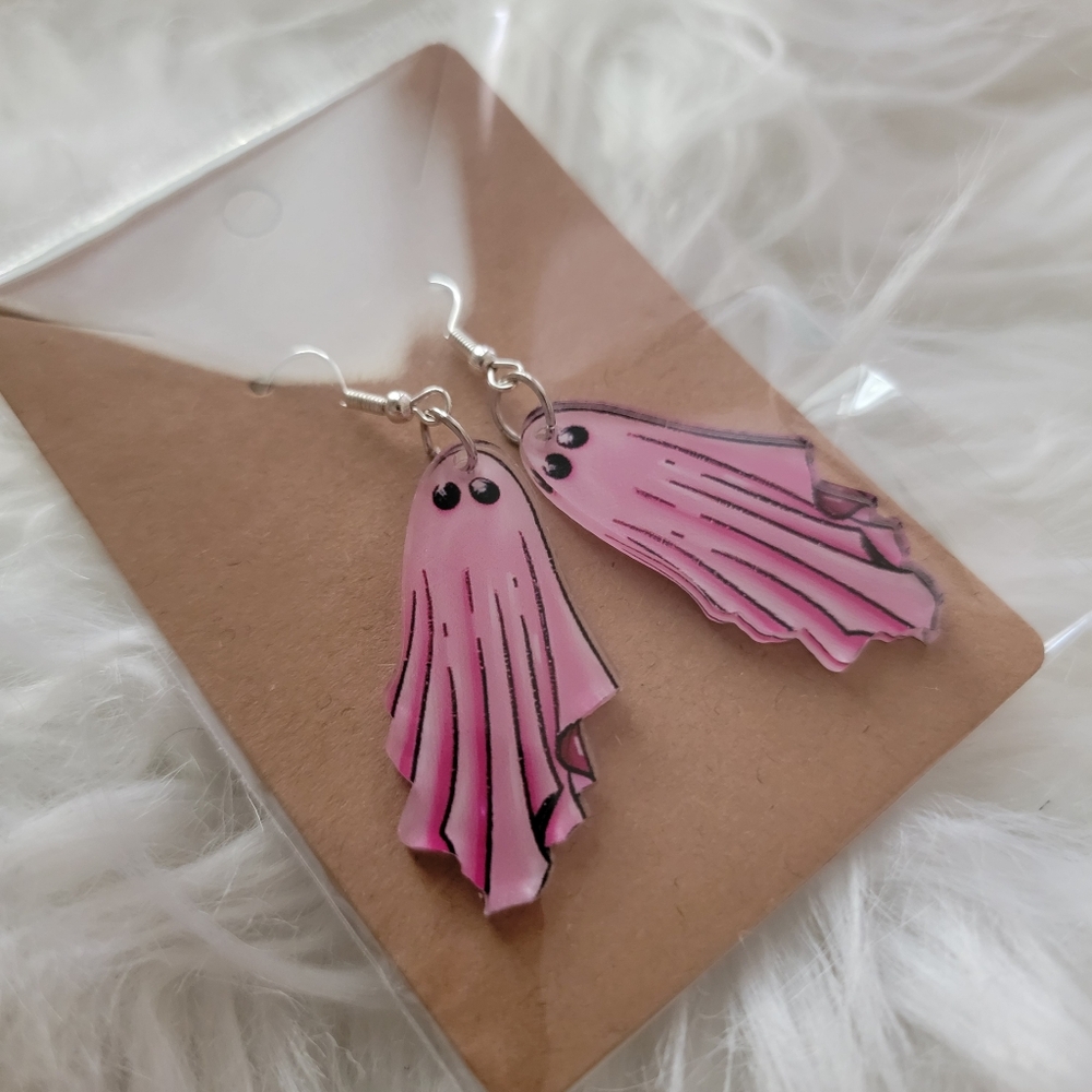 👻8 Final!! Pink Ghost Earrings